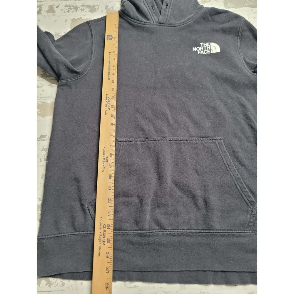 The North‎ Face Men's Black Hooded Sweatshirt Large Logo Hiking Outdoors